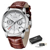 Casual Quartz Watch with Leather Strap