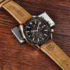 Luxury Chronograph Watch with Silicone Strap