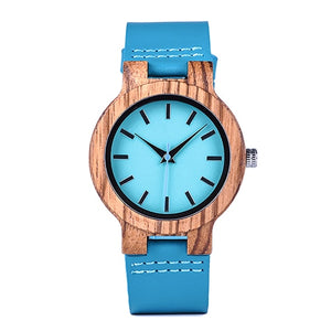 Couple Blue Wooden Watch