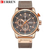 Deluxe Chronograph Watch with Leather Strap