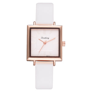 Leather Square Wrist Watch
